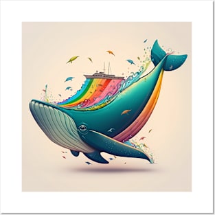 Great whale Posters and Art